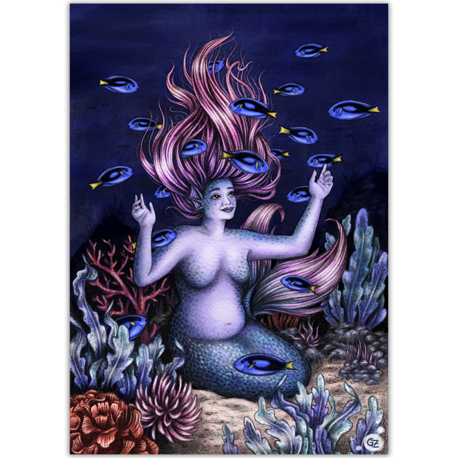 Print “La Sirène des Coraux | nuit “