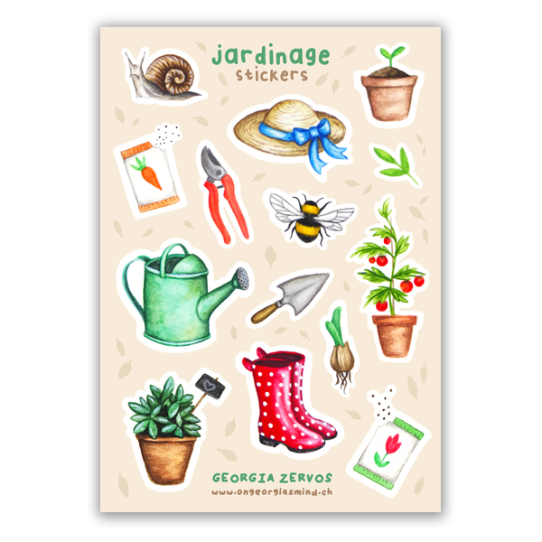 Feuille de Stickers “Jardinage”