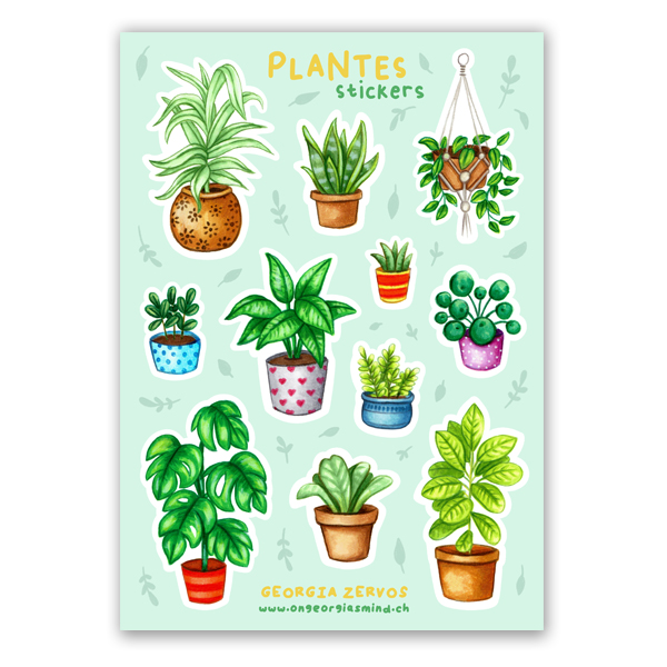 Feuille de Stickers “Plantes”